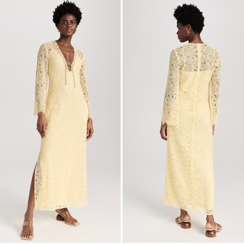 NWT - Alexis "Sariyah" Butter Yellow Lace Dress - Sz. M